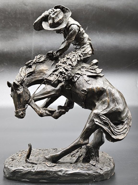 The Rattlesnake by Frederick Remington, Limited
Edition 9500 w COA. Reproduction from original sculpture