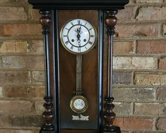 Vintage Wall Clock. 14 X 7 X 34 in.