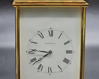 Tiffany & Co. Carriage Clock. Swiss made. 4½ X 3¾