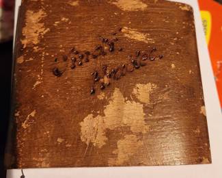 WWII 1940's Wooden Cigarette Case with Viktoria Cigarettes still in it from Czechoslovakia as well as paper with date from American Aviator