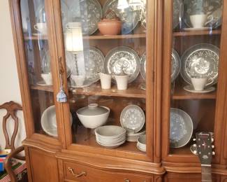 Handsome French Provincial china cabinet 