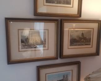 Great framed set of four prints from London