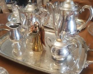 International Silver Service  "Camille" tea service including tray. A great value.