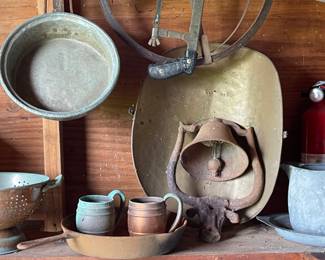 Vintage Cast Iron Bell, Copper Kitchenwares