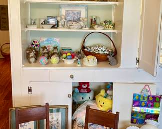 Vintage Children’s Chairs, Glass Lamp Shades, Easter Decor