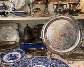 Ivanhoe Wedgwood Plates, Silverplate