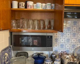 Vintage Vegetable Glass Refrigerator Dishes, Cast Iron Enamel Pot With Lid, Vintage Juice King