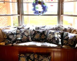 Lovely Collection Of Blue & White Floral Decorator Pillows