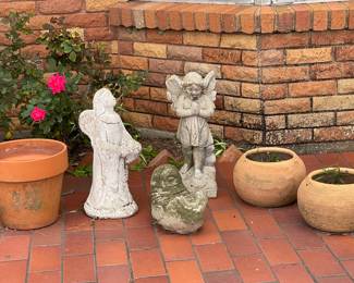 Cement Statues, Planters