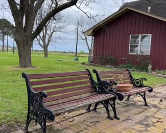 Cast Iron/Wood Park Benches
