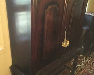 A beautiful walnut two door cabinet
