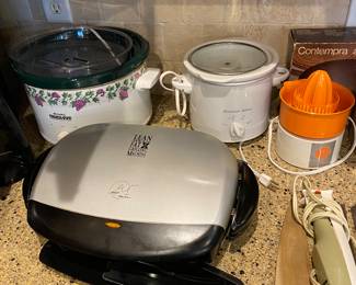 George Foreman Grill/Rival Crock Pot/Proctor Silex Crock Pot/Electric Juicer/Electric Knife