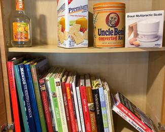 Vintage Tins/Cookbooks/Braun Kitchen Scale