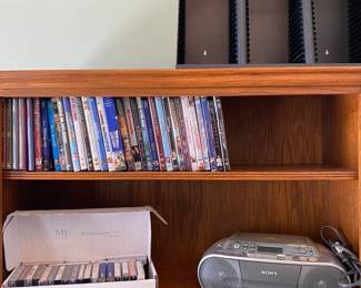 DVD Collection/Sony Portable CD Player/Cassette Tapes