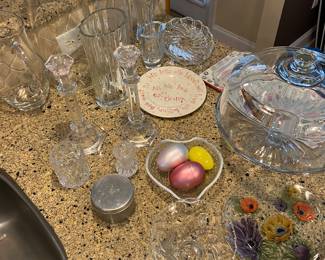 Glass Cake Stand/Candlesticks/Serving Pieces
