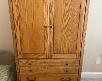 Solid Oak Armoire{Blackhawk Furniture}