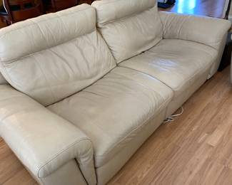 Faux Leather Sofa
