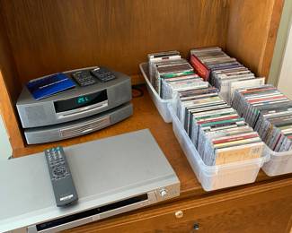 Sony DVD Player/BOSE Wave Radio CD Player/Music CD's