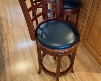 Bar Height Swivel Bar Stools (4)