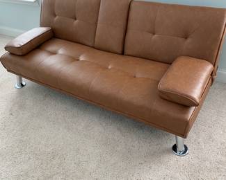 Faux Leather Futon