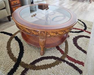 $200 Ornate Glass Top Table