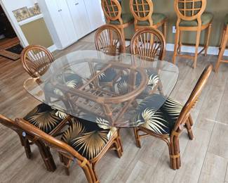$900- Rattan Dining Table & Chairs