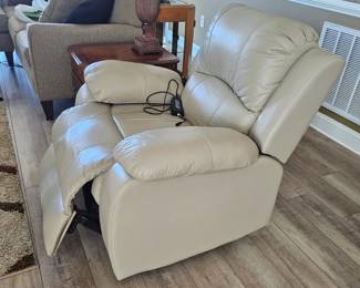 $300- Taupe Leather Reclining Chair