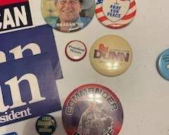 Vintage Political Buttons, Coins, More 