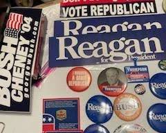 Vintage Political Buttons, Coins, More 