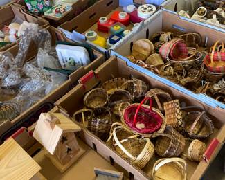 baskets, punches, Bird houses wire garland