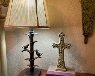 Pair of Bronze Bird Table Lamps 
