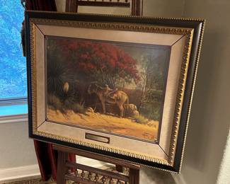 FLOWERS OF IXTAPAN by G. Harvey Numbered Print/   Gorgeous Wooden Art Display Ease             