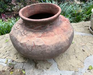 Large Bulbous Terracotta Pot