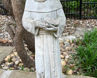 Young Saint Francis Cast Concrete Statue, 30" Tall