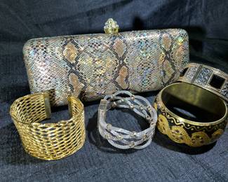 Evening Bag, Bangles & Cuff Bracelets