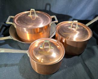 Vintage Paul Revere Copper Cookware 