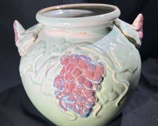 Frog Handled Urn Vase