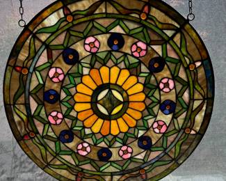 24” Diameter Faux Stained Glass Medallion 