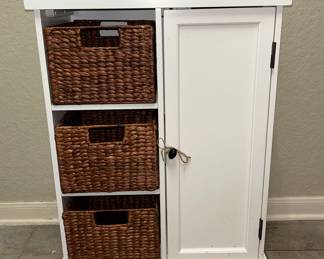 Utility Cabinet with Basket Storage