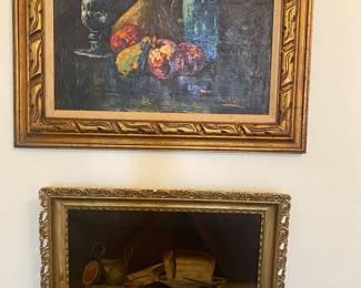Still life oil by artist: I. Denny 
1897