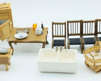 Lot Of Assorted Miniature Doll House Furniture - Please See All Photos 