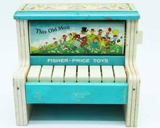 Rare Vintage 1969 Fisher Price Change A Tune Piano 910 This Old Man Muffin Man