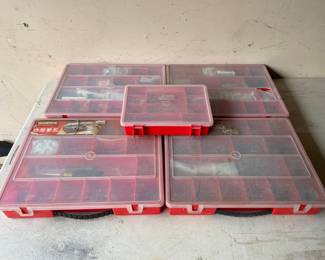 Multi Compartment Equipment/Hardware Carrying Cases - 5 Total