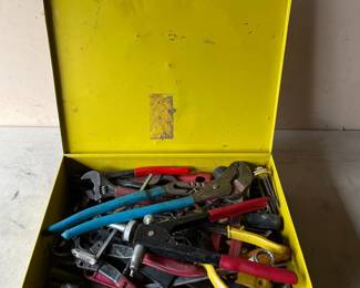 Metal Tool Case W/ Assorted Hand Tools 