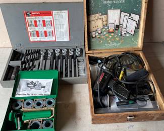 25 Piece RIDGID Extractors,  Greenlee No. 1820 Cable Stripper, Weller Soldering Gun And More