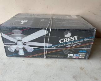 CREST 42 Close-to-ceiling Adapter Style W/ Light Kit