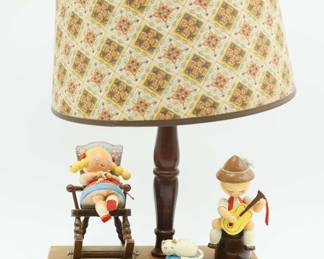 NURSERY ORIGINALS LAMP MUSIC BOX & MOTION WOODEN 
