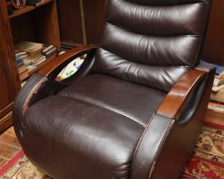 Brown Recliner Rocking Chair