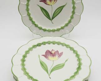 San Marco Floral Plates Made In Italy - Set Of 6