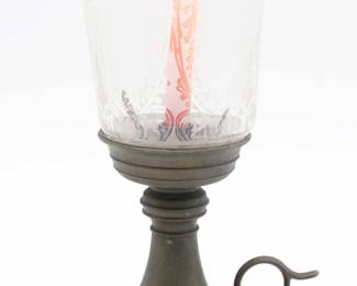 Vintage Hurricane Candle Holder Lamp